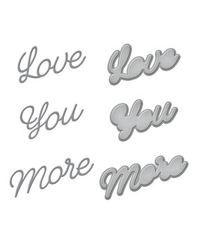 Spellbinders Love You More Etched Dies (S3-430) (OUTLET) Spellbinders Love You More Etched Dies (S3-430) (OUTLET)