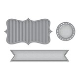 Spellbinders Sweet Confections Label and Banner Etched Dies (S4-1095) (OUTLET)