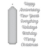 Spellbinders Happy Occasion Words Etched Dies (S4-1206) (OUTLET)