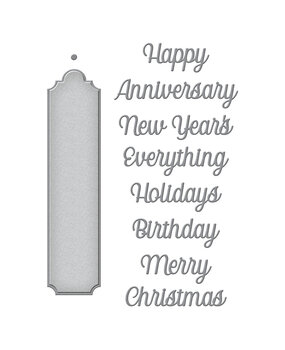 Spellbinders Happy Occasion Words Etched Dies (S4-1206) (OUTLET)