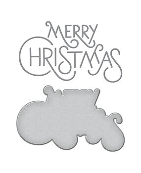 Spellbinders Stylish Merry Christmas Etched Dies (S4-1222) (OUTLET)