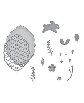 Spellbinders Spring Label Motifs Etched Dies (S4-1238) (OUTLET)