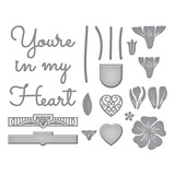 Spellbinders Primrose Heart Façade Etched Dies (S5-484) (OUTLET)