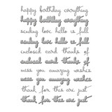 Spellbinders Thanks Enclosed Sentiments Etched Dies (S6-208) (OUTLET)