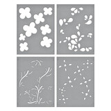 Spellbinders Blossoming Flowers Layered Stencil (STN-075) (OUTLET)