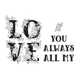 Spellbinders Love Block Clear Stamp (STP-019) (OUTLET)