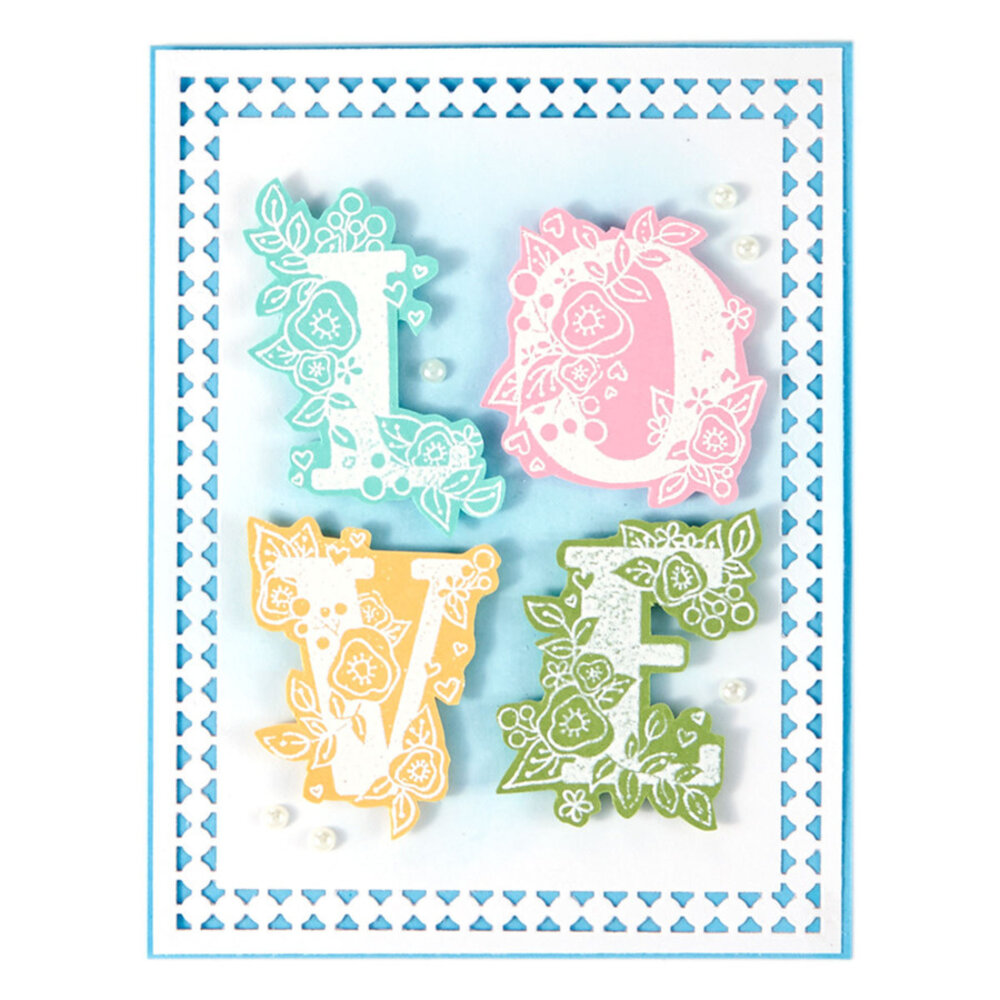 Spellbinders Love Block Clear Stamp (STP-019) (OUTLET) Spellbinders Love Block Clear Stamp (STP-019) (OUTLET)