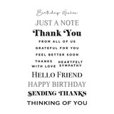 Spellbinders Essential Sentiments Clear Stamps (STP-043) (OUTLET)