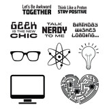 Spellbinders All Geek Clear Stamp (STP-073) (OUTLET)