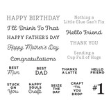 Spellbinders We All Dance Sentiments Clear Stamp (STP-082) (OUTLET)