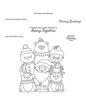 Spellbinders Holiday Group Hug Clear Stamp (STP-137) (OUTLET) Spellbinders Holiday Group Hug Clear Stamp (STP-137) (OUTLET)