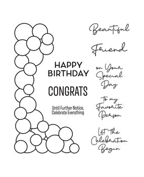 Spellbinders Party Balloon Garland Clear Stamp (STP-199) (OUTLET) Spellbinders Party Balloon Garland Clear Stamp (STP-199) (OUTLET)