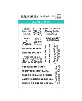 Spellbinders Santa’s Sippin’ Sayings Clear Stamp Set (STP-212) (OUTLET) Spellbinders Santa’s Sippin’ Sayings Clear Stamp Set (STP-212) (OUTLET)