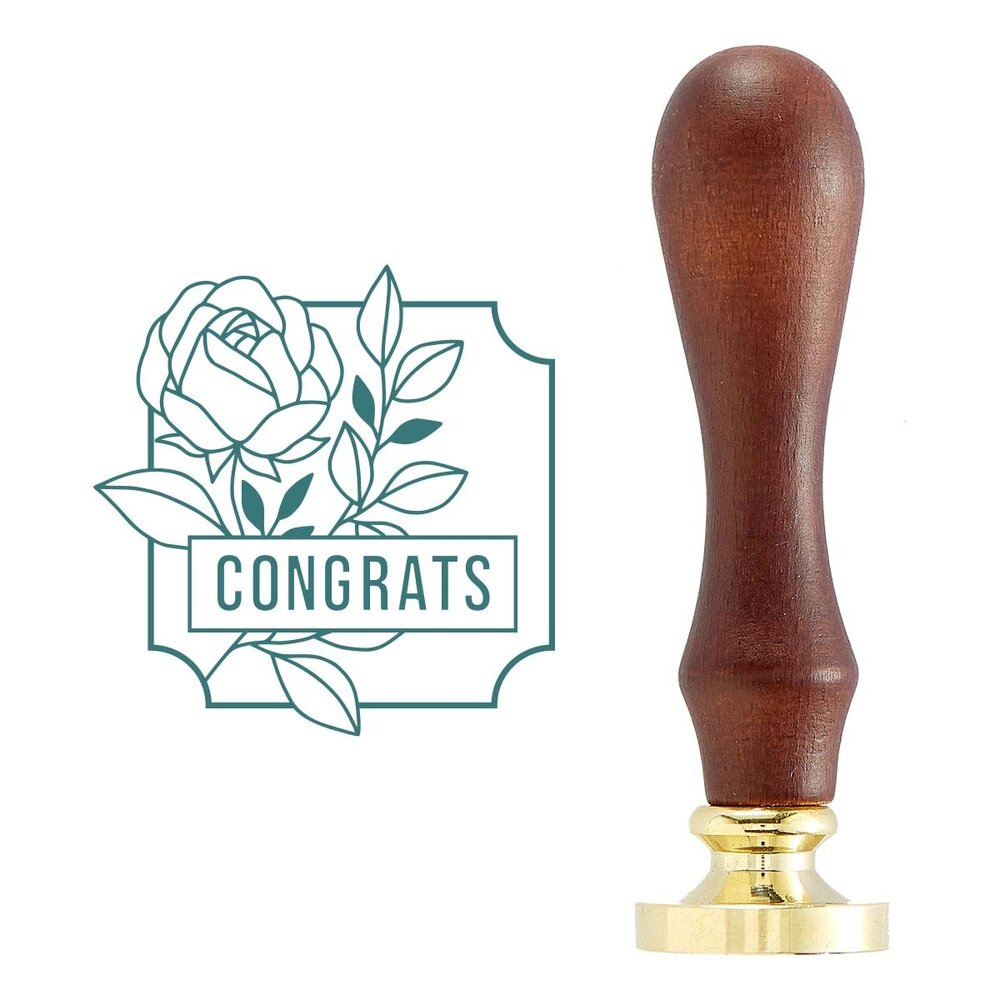 Spellbinders Framed Congrats Wax Seal Stamp (WS-010) (OUTLET)