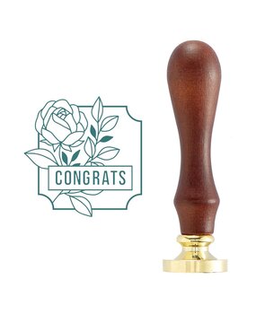 Spellbinders Framed Congrats Wax Seal Stamp (WS-010) (OUTLET) Spellbinders Framed Congrats Wax Seal Stamp (WS-010) (OUTLET)