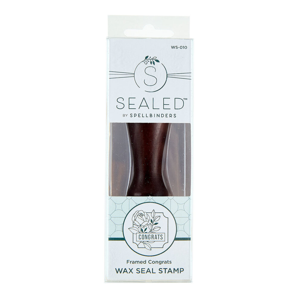 Spellbinders Framed Congrats Wax Seal Stamp (WS-010) (OUTLET)