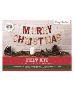 Simply Make Felt Garland Kit Merry Christmas Light Up (DSM 106126) (OUTLET) Simply Make Felt Garland Kit Merry Christmas Light Up (DSM 106126) (OUTLET)
