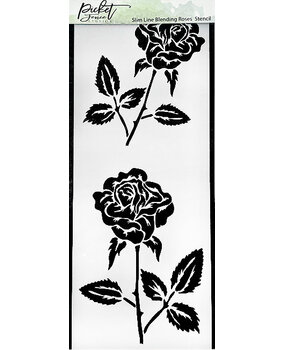 Picket Fence Studios Slim Line Blending Roses 4x10 Inch Stencil (SC-274) (OUTLET) Picket Fence Studios Slim Line Blending Roses 4x10 Inch Stencil (SC-274) (OUTLET)