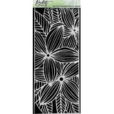 Picket Fence Studios Slim Line Plumeria Flowers 4x10 Inch Stencil (SC-276) (OUTLET)