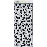 Picket Fence Studios Slim Line Flowers and Polka Dot Fun 4x10 Inch Stencil (SC-282) (OUTLET)