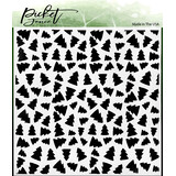 Picket Fence Studios Christmas Tree Lot 6x6 Inch Stencil (SC-284) (OUTLET)