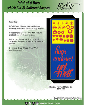 Picket Fence Studios Slim Line Full Front Shaker 9,5x4,5 Inch Dies (SDCS-144) (OUTLET)