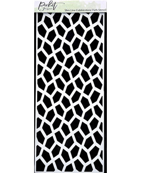 Picket Fence Studios Slim Line Cobblestone 4x10 Inch Stencil (SC-289) (OUTLET)
