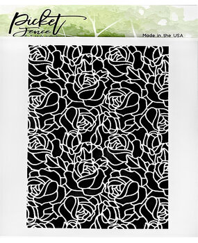 Picket Fence Studios Rose Lines 6x6 Inch Stencil (SC-298) (OUTLET) Picket Fence Studios Rose Lines 6x6 Inch Stencil (SC-298) (OUTLET)