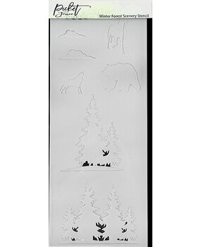 Picket Fence Studios Winter Forest Scenery 4x10 Inch Stencil (SC-259) (OUTLET) Picket Fence Studios Winter Forest Scenery 4x10 Inch Stencil (SC-259) (OUTLET)