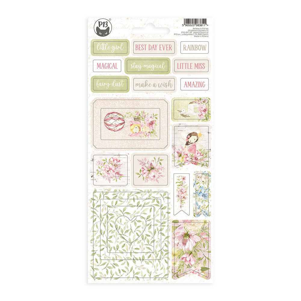 P13 Believe in Fairies Chipboard Stickers 01 (P13-BIF-34) (OUTLET) P13 Believe in Fairies Chipboard Stickers 01 (P13-BIF-34) (OUTLET)