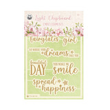 P13 Believe in Fairies Light Chipboard Embellishments ENG (8pcs) (P13-BIF-55) (OUTLET)