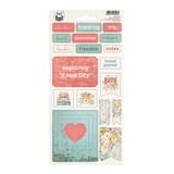 P13 Travel Journal Chipboard Stickers 01 (P13-TRJ-34) (OUTLET)