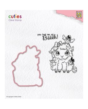 Nellie Snellen Cuties Clear Stamps & Die Sheep (CDCS001) (OUTLET)