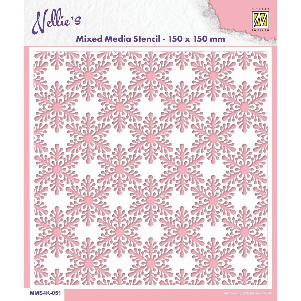 Nellie Snellen Mixed Media Stencil Snowflakes (MMS4K-051) (OUTLET)