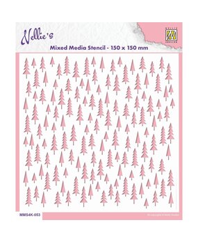 Nellie Snellen Mixed Media Stencil Christmas Trees (MMS4K-053) (OUTLET)