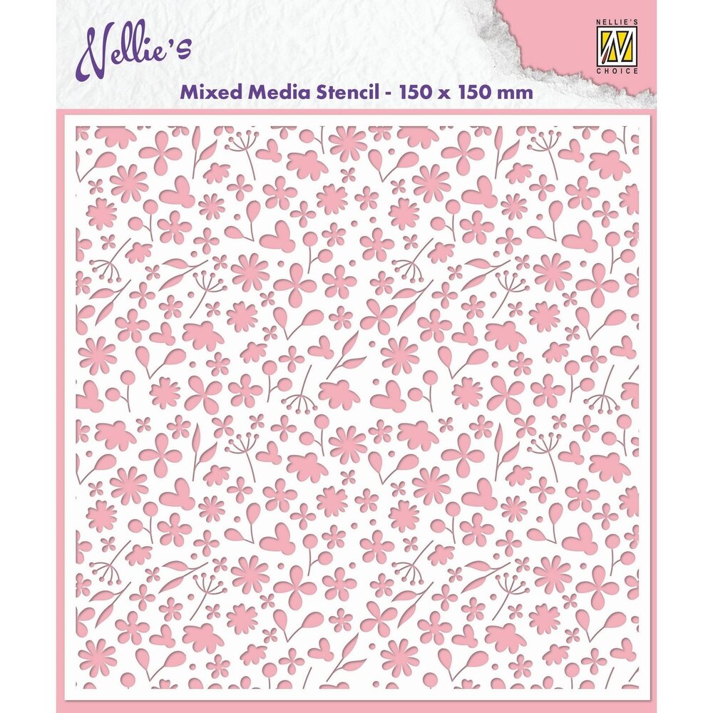 Nellie Snellen Mixed Media Stencil Spring Flowers (MMS4K-060) (OUTLET)
