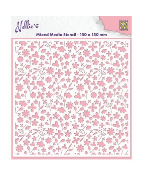 Nellie Snellen Mixed Media Stencil Spring Flowers (MMS4K-060) (OUTLET)