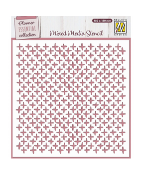 Nellie Snellen Mixed Media Stencil Planner Essential Plus Signs (MMS4K-066) (OUTLET)