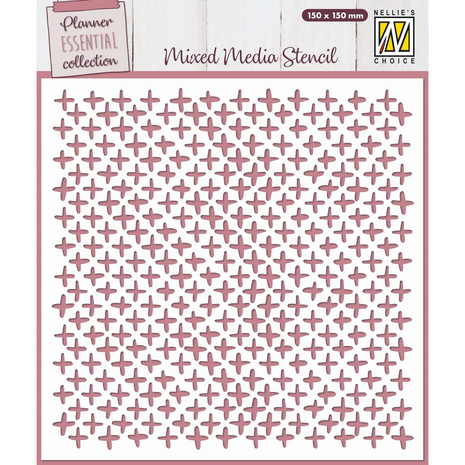 Nellie Snellen Mixed Media Stencil Planner Essential Plus Signs (MMS4K-066) (OUTLET)