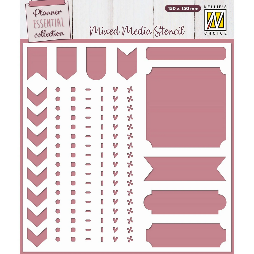 Nellie Snellen Mixed Media Stencil Planner Essential Journal (MMS4K-068) (OUTLET)