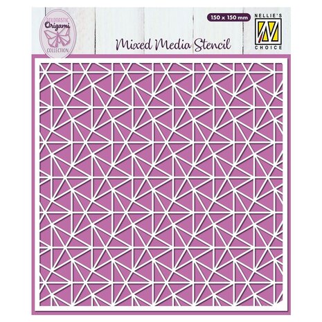 Nellie Snellen Mixed Media Stencil Origami Triangles (MMS4K-069) (OUTLET)