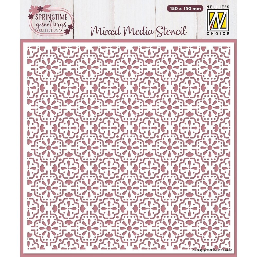 Nellie Snellen Mixed Media Stencil Easter Tiles (MMS4K-087) (OUTLET)