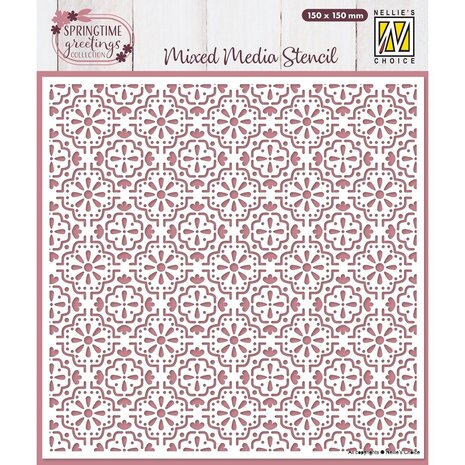 Nellie Snellen Mixed Media Stencil Easter Tiles (MMS4K-087) (OUTLET)