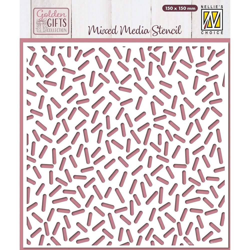Nellie Snellen Golden Gifts Stencil Confetti Sprinkles (MMS4K-091) (OUTLET)