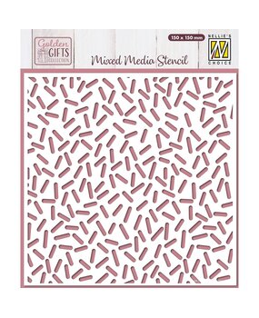 Nellie Snellen Golden Gifts Stencil Confetti Sprinkles (MMS4K-091) (OUTLET)