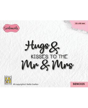 Nellie Snellen Sentiments Clear Stamps Hugs & Kisses (SENC025) (OUTLET)