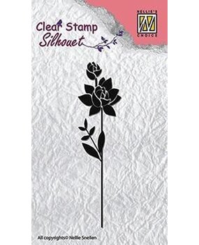 Nellie Snellen Silhouette Clear Stamps Flower 11 (SIL017) (OUTLET)