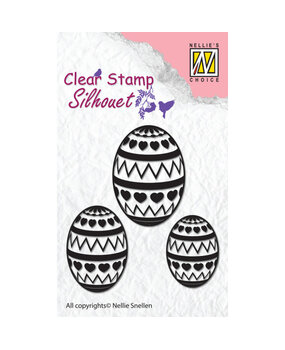 Nellie Snellen Silhouette Clear Stamps Easter Eggs (SIL028) (OUTLET) Nellie Snellen Silhouette Clear Stamps Easter Eggs (SIL028) (OUTLET)