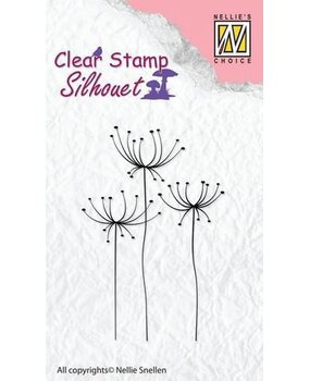 Nellie Snellen Silhouette Clear Stamps Flower 15 (SIL031) (OUTLET)