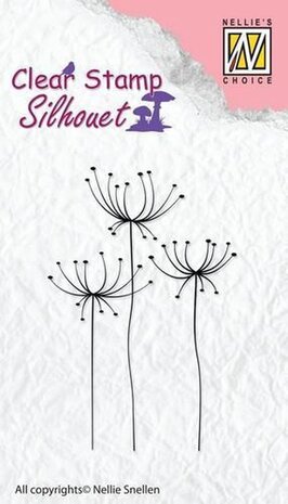 Nellie Snellen Silhouette Clear Stamps Flower 15 (SIL031) (OUTLET)